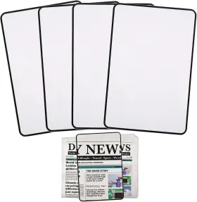 583316  1 4 Pcs Page Magnifying Sheet 3x Lightweight Full Magnifier Clear Optical Fre