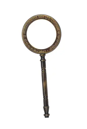 Aasiya Nautical 449807129195 Vintage Marine Magnifier Handheld Solid Brass 2.4 Inch Reading Magnifying Glass H