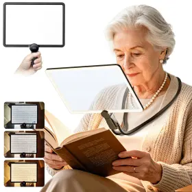 Aixpi 8039-9r Magnifying Glass With Light For Reading Rechargeable 5x Full Page 9.25 Inch X 6