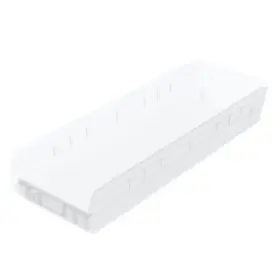 30184 Akro-mils 032903511550 Plastic Nesting Shelf Bin Box 24-inch X 8-inch 4-inch Clear 6-p