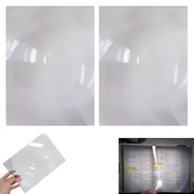 01-1409 Alltopbargains Atb 2pk 2 Pk Full Page Magnifying Sheet Fresnel Lens 3x Reading Aid 7 Inch X 975