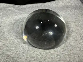 Pw100130 Amlong Crystal Paperweight Magnifier - Dome Magnifier/paperweight 3.25 Inch Optical
