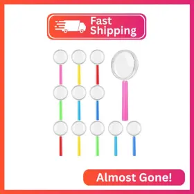 Aodaer Aod3691 12 Pack Plastic Magnifying Glasses 6 Color Hand Held C