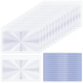 Aojsup 4953chuo3500 200 Pcs Thin Fresnel Lens Credit Card Size Pocket Magnifier Kid Magnifying