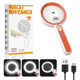 Arsir 768523981052 Magnifying Glass With Light For Reading Gifts - Rechargeable Pocket&lightweig