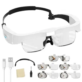 Ad-mgl-hbv2 Artdot Magnifying Glasses With Light For Diamond Art Kits Adults Hands-free Mag