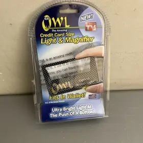 Owlpgr3 As Seen On Tv Owl Credit Card Size Light And Magnifier Fits In Wallet Bright Ligh