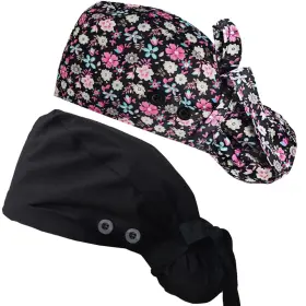 Athpik 007468840996 Satin-lined Surgical Scrub Caps For Nurses/doctors With Long Hair Breathable