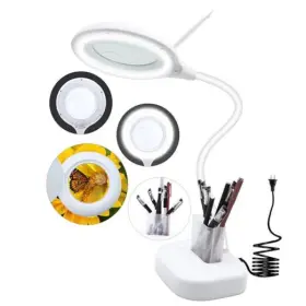 Ry-wxx-00001 Augenster 2-in-1 10x Magnifying Glass With Light And Stand Flexible Gooseneck