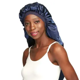 Awefeel 431269778898 Extra Large Satin Bonnet For Curly Hair Stay On All Night Navy