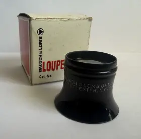 Bausch Lomb N8598 81-41-71 Watchmakers Loupe Vintage 1-1/2 Inch 7x With Box