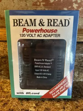 Beam And Read 015586457384 New 120 Volt Ac Adapter For The Reading Working Light 8 Foot Cord