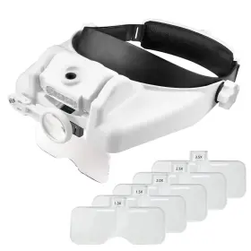 81000m Beileshi Headband Lighted Magnifying Glasses With Led Light Head Mount Magnifier Glas
