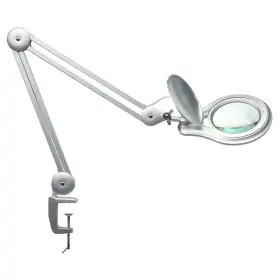 Bemelux 788033807314 Led Magnifying Lamp With Clamp 5 Inch Magnifier Glass Lens Metal Swing Arm