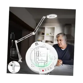 Fdjd001 Bfguctw 15x Magnifying Glass With Light And Stand 5 Color Modes Led/magnifying White