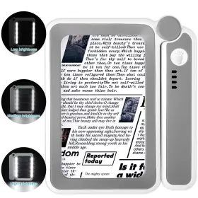 Mg1220 Bofoho 4x Led Magnifying Glass With Adjustable Light - Lightweight Handheld Magnifie