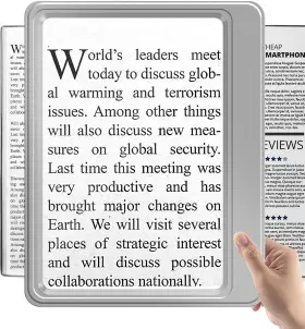 Branded01 313105188185 5x Magnifying Glass For Reading Full Large Page Viewing Area Magnifier Lightweig