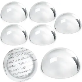 Briwooody-magnifier-95 Briwooody 6 Pcs Crystal Dome Magnifier Paperweights Glass Reading Magnifying