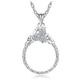 Bueuwe 044589598246 Magnifying Glass Necklace Monocle Pendant Ladies Magnify Inch