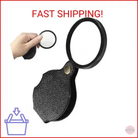 Calidaka 17275105148846 20x Pocket Magnifier Mini Portable Magnifying Glass With 360 Rotating