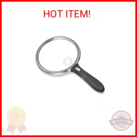 Sv-55gl Carson 046876777745 Led 1.5x Lighted Hand Held 5.0ftft Magnifier With 4.5x Spot Lens