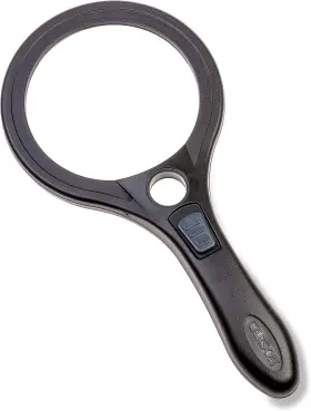 As-90 Carson Cob Led 2.5x Aspheric Hand-held Magnifier With 7x Spot Lens