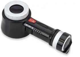 11.5x Carson Cp-45 Led/uv Lighted Measureloupe With Protective Storage Case Black