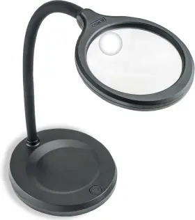 Lm-30 Carson 2-5x Deskbrite 300 Aspheric Cob Led Desk Top Magnifier 3.5 In
