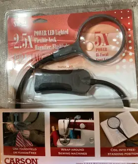 Sm-22 Carson 2.5x Boamag Flex Handsfree Led Magnifier Open Box Never Used