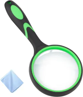 Celosia 313056248228 10x Magnifying Glass 75mm Handheld Reading Magnifier With Non-slip Soft Handle
