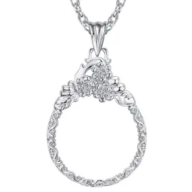 Clara 310205977698 6x Magnifier Necklace Magnifying Glass Pendant Optical Lens With Chain Jewelr