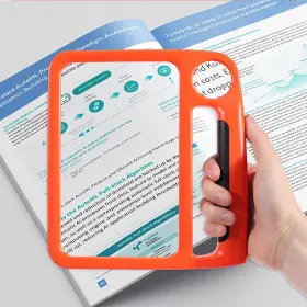 Mag-glg-000152-hyx Clobeau 5x 10x Full Page Magnifying Glass For Reading With Light Handheld Magnifier L
