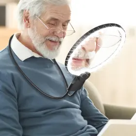 Yxgb-609 Clonivent Hands Free Magnifying Glass With Light For Close Work 10x Neck Gl