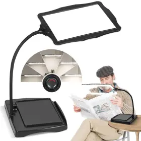 Zmfdj0123 Clonivent Magnifying Glass With Light And Stand 50 Ultra-bright Leds Full Page Table Ma
