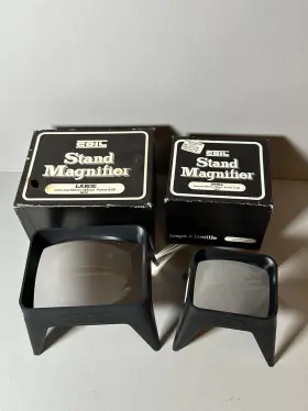 5474 Coil 5472 Lot Of 2 Stand Magnifier Small #5474 And Large #5472 Set
