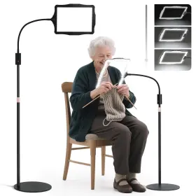 Ldfdj-0609 Cojoycs Large Floor Magnifying Glass With Light And Stand 48-led Lighted Adjustable