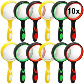 Co-10xmagnifier-12p-5mm Coloch 12 Pack 10x Magnifying Glass 50mm Handheld Reading Magnifier With Non-slip R