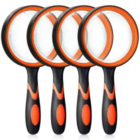 Lia-copkim-271 Copkim 4 Pack Magnifying Glass 10x Handheld Reading Magnifier Lens With H