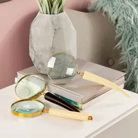 Cosmoliving By Cosmopolitan 758647283293 Black Metal Eclectic Magnifying Glass Set Of 3 - Asst Multi 11 Inch H 4