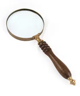 Deconoor 432131890831 10x Handheld Magnifying Glass Lens Antique Brass Magnifier Fine Print Readi