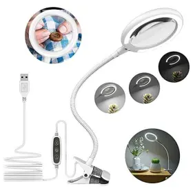 Delixike 717373385299 3x Magnifying Glass With Light Daylight Magnifier Cliphand Free
