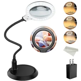 Delixike 768502327840 5x Magnifying Lamp Dimmable 3color Model Settings Magnifier With Led