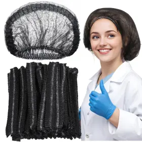 607880 Divina Vitae 500 Pcs Disposable Hair Nets 21 Inch Bouffant Caps Bulk Elastic N