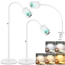 De-q15 Drdefi 10x Rectangular Real Glass Magnifying With Light And Stand 24 Inch Flexibl