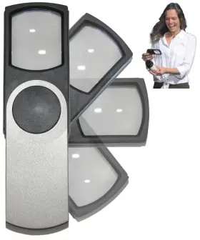 Easy Magnifier 736313998870 Premium Pocket Magnifying Glass With Led Light 3x Small Hand Held Lighted Ma