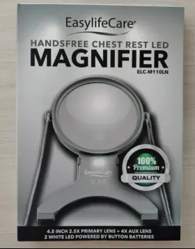 Elc-m110ln Easylife Care Easylifecare Hands Free Chest Rest Led Magnifier