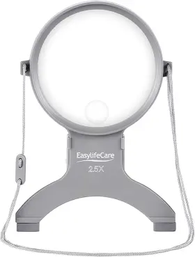 Easylifecare 705353883934 Hands Free Chest Rest Led Magnifier - Neck Wear Visual Aid Illuminated Magnifyin