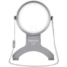 Easylifecare 734872395949 Hands Free Chest Rest Led Magnifier - Neck Wear Visual Aid Illuminated Magnif