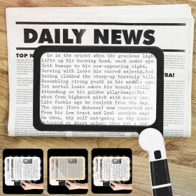 Eeekitonline 690770223473 5 X Magnifying Glass With Light 3 Led Modes Foldable Handheld Magnifier Bright