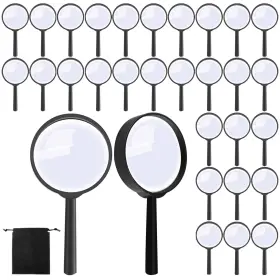 Eh0803 Elcoho 24 Pack Handheld Magnifier Plastic Magnifying Glass For Reading Jewelry Home